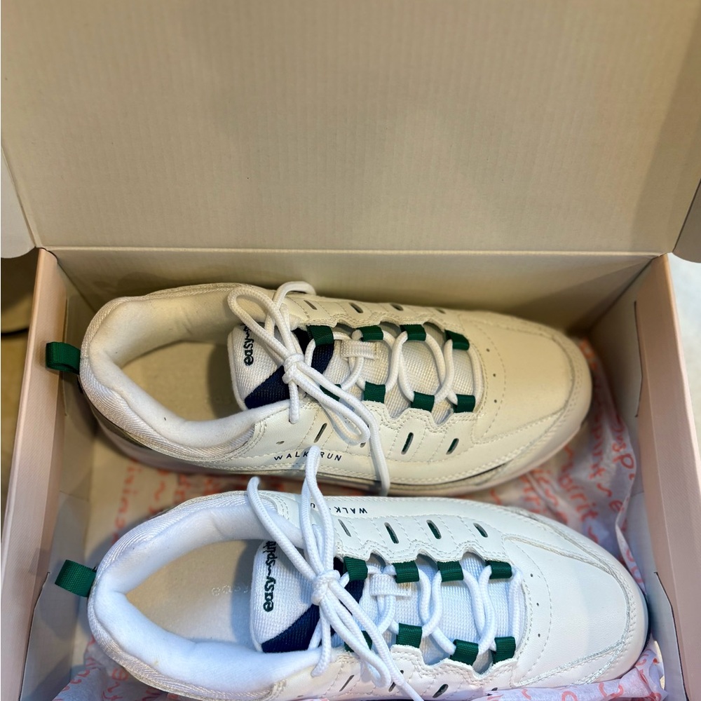Easy Spirit White and Green Women's Athletic Sneakers-Romy-7.5 - Picture 2 of 7